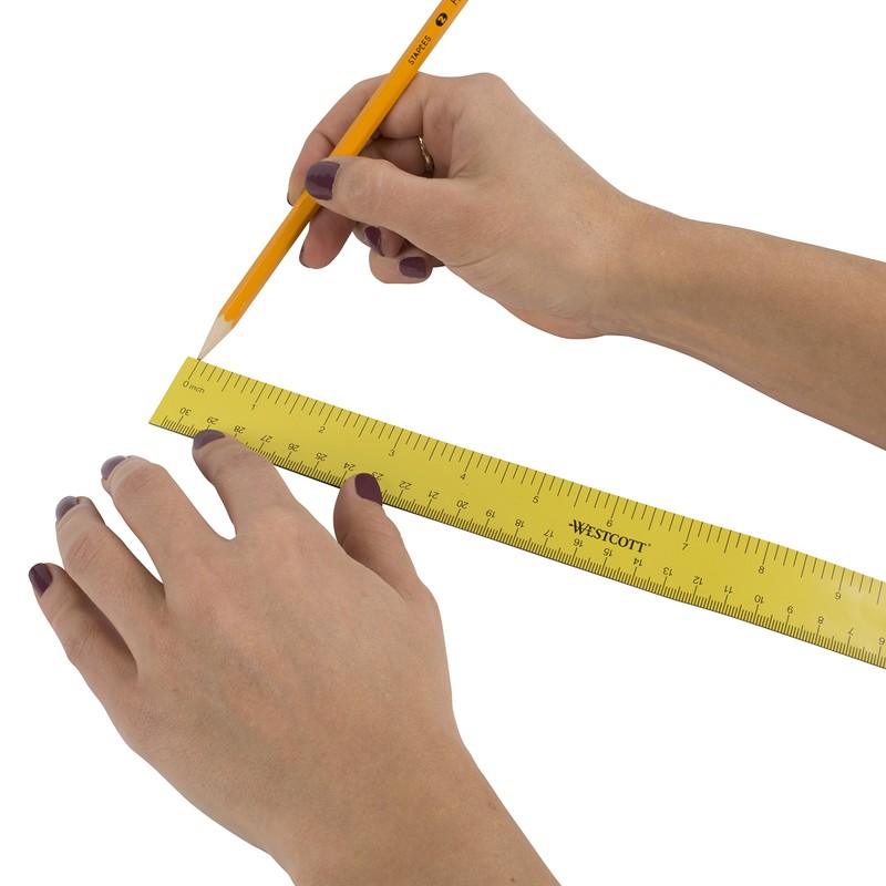 Westcott ‎16264 Magnetic Flexible Rulers, 12 Inch, Yellow (3 Pack)