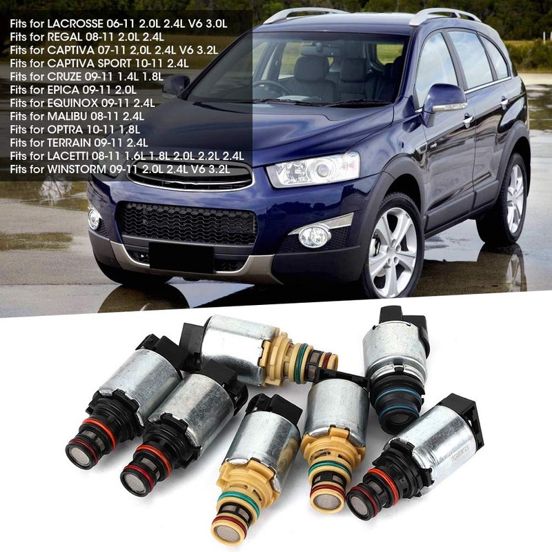 Solenoide de transmisión cruze, juego de solenoide 6t40, 7 piezas