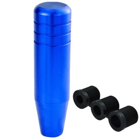 Temzzer Gear Shift Knob 5 Inch Shifter Lever Head Aluminium for Most Manual Automatic Vehicles (Blue)
