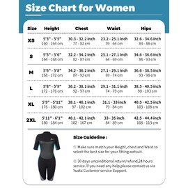 Owntop Shorty Wetsuit Women 3mm Neoprene Wet Suit for Diving Surfing Swimming Kayaking (Women's Blue, S)