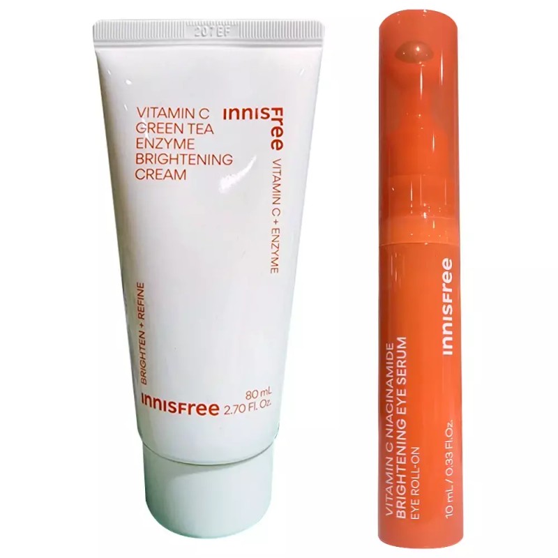 Innisfree 이니스프리 대용량 비타민C 잡티토닝크림 / 캡슐 수분크림 80mL+비타민C 나이아신아마이드