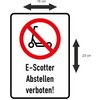 Daged T-157 E-Scooter Abstellen verboten Sticker 23 x 16 cm