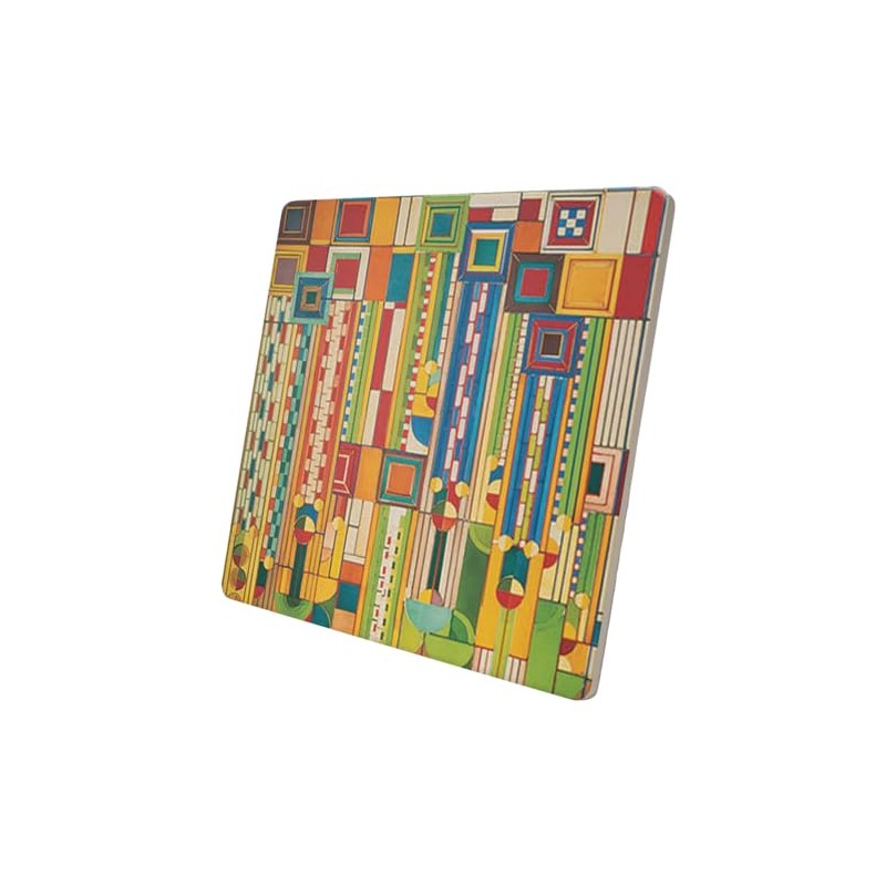 Frank Lloyd Wright's Saguaro Forms Design on 8" Square Stone