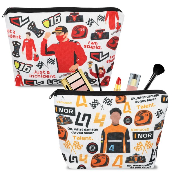 2 Pack Racing Fans Cosmetic Bag Racing Lover Gifts Ok