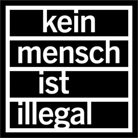 Sticker #gegenrasissmus "kein Menschsch ist illegal" Respect Film Black White 5-30 cm Made in Germany Sizes Name: 10 x 10 cm