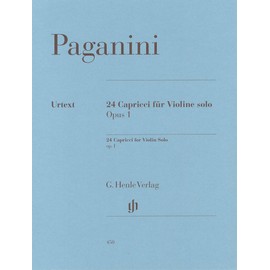 パガニーニ: 24のカプリス Op.1/原典版 (ボーイング、運指等注釈付きと注釈無しの2冊組み)/ヘンレ社/バイオリン教本