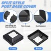 uxcell 4Pcs Post Base Cover, 4.25"x4" (Internal Size 2"x2") PVC