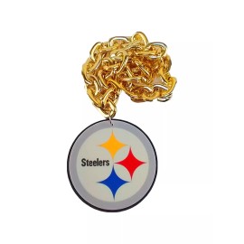 New Pittsburgh Steelers Big Fan Chain GOLD Necklace Foam Made in USA