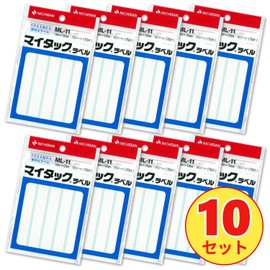 Nichiban Maitack Label Paper, Plain, 0.5 x 4.1 inches (13 x 105 mm), ML11-10P, 10 Pieces