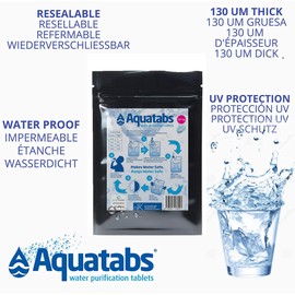 Aquatabs NaDCC 167 MG x 50 World's #1 Water Purification Treatment Tablets 1 Tablet = 20-25 litre (1 Pack, 167 MG)