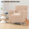 Bifaunvogel Waterproof Accent Chair Cover with Arms Stretch Jacquard Single