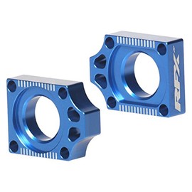RFX Pro Rear Axle Adjuster Blocks (Blue) Yamaha YZ125/250 02-16 YZF250/400/426/450 02-08