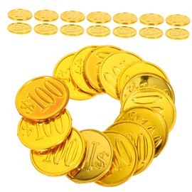 CIYODO Pirate Party Favors 100pcs Plastic Pirate Reusable Tokens for Treasure Hunts Poker Games