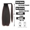 Yaki Straight Ponytail Extension, Wrap Around Ponytail Extension for Black