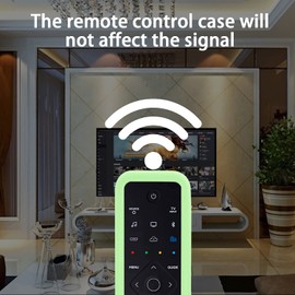 Protective Silicone Remote Case for Bose Soundbar 500 700 Remote Control, Shockproof, Washable and Skin-Friendly Cover, Non-Slip and Durable (Glow in Dark Green)