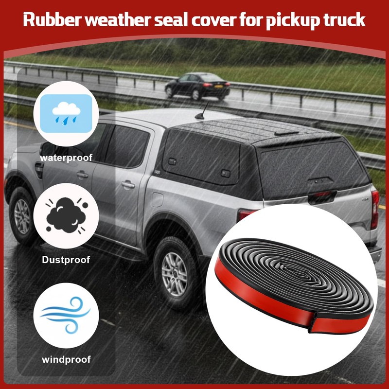 Joyfolk 24.6ft Truck Tonneau Cover Seal Truck Topper Seal with