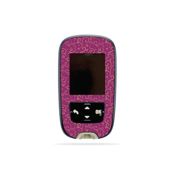 MightySkins Skin Compatible with Accu-Chek Guide - Magenta Swirls |