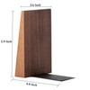 Muso Wood Wooden Bookends, Thick, Non-Tumble, Bookstands, Stylish, Sturdy and