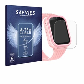 Savvies Pack of 6 Screen Protectors for Yuede Kids Smartwatch 1.83 Inch Screen Protector Ultra Transparent