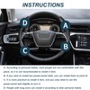 EOHMAK Car Steering Wheel Spinner Knob Acrylic Crystal Steering Wheel