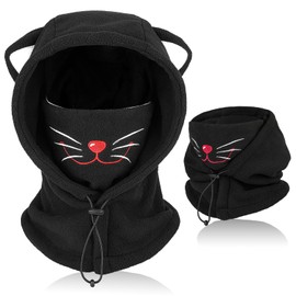 AYPOW Children's Winter Thermal Fleece Balaclava 4-12 Years, Multifunctional Windproof Adjustable Face Mask, Ski Mask, Warm Hat, Balaclava, Neck Warmer Scarf for Boys and Girls, Outdoor Activities,