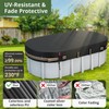 QH.HOME 15x27 Ft Oval Pool Cover for Steel Wall Oval
