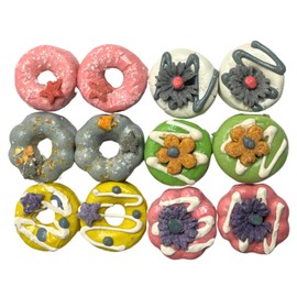 Exotic Nutrition Dozen Delights - Oat Donut Treats for Rabbits, Guinea Pigs, Hamsters, Chinchillas & Other Small Animals