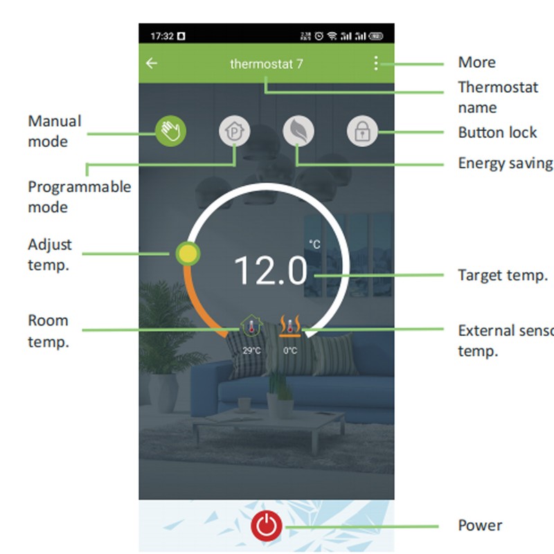 Smart Thermostat WiFi Programmable Phone App Control Water Floor Heating