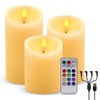 ALED LIGHT Rechargeable Candles Flickering with Remote,Flameless Candles Built-in Rechargeable