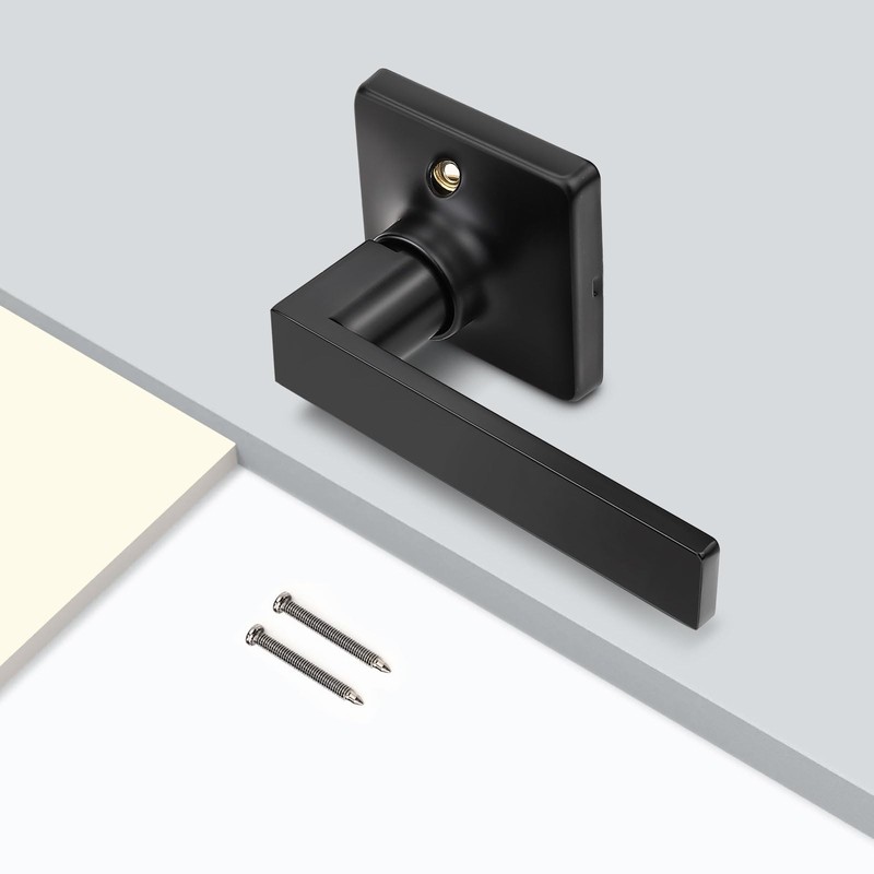 GOBEKOR 8 Pack Dummy Door Handles Matte Black Single Dummy