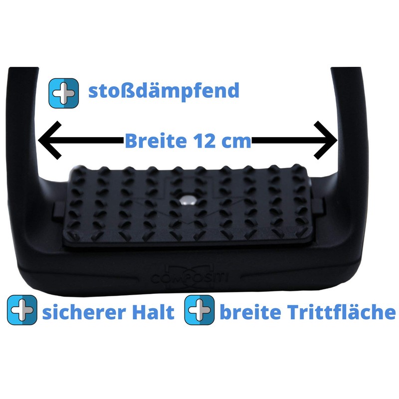 Compositi Reflex Plastic Stirrups with Flexible Wide Tread Surface Brown/Brown