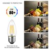LVWIT Dimmable LED Candelabra Bulbs B11 Filament Bulb E26 Base