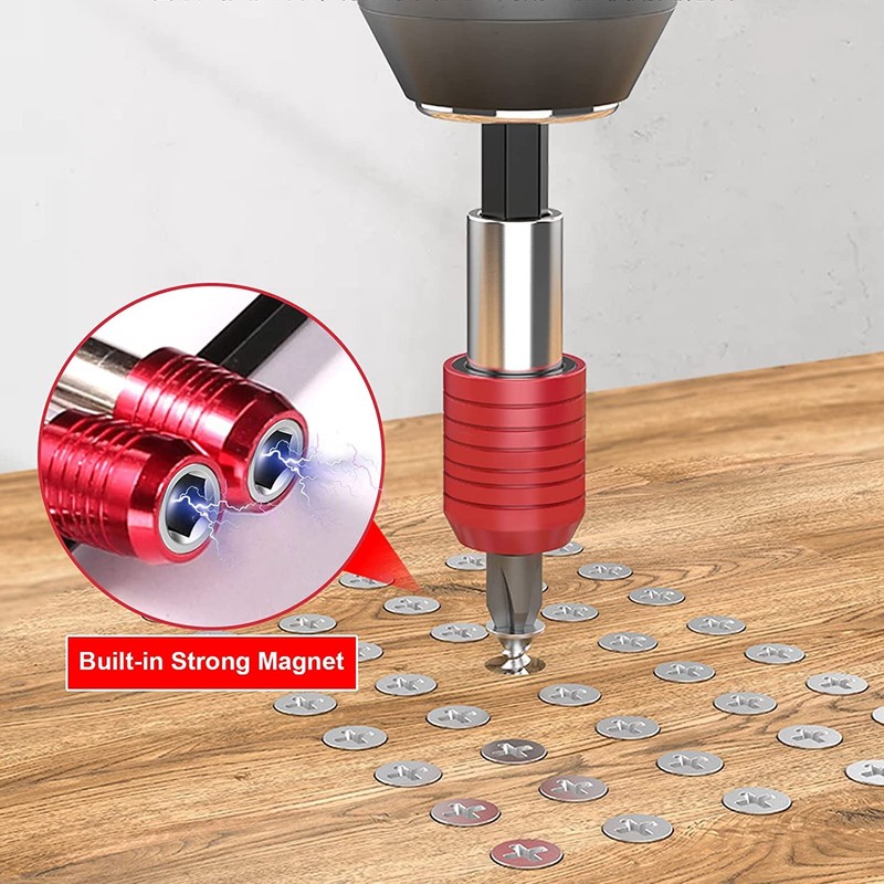Drill Bit Extension Set,4Pcs Magnetic Drill Screwdriver Bit Holder Bar