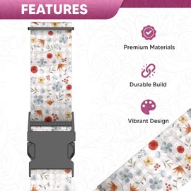 SANLOU - Premium Suitcase Strap - Adjustable, Eye-catching Designs, Extra Sturdy Buckle - Suitcase Strap Eye-catching - Webbing - Suitcase Straps - Suitcase Strap Eye-catching - Suitcase Strap