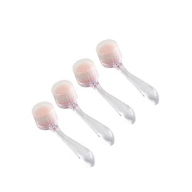 Seven Star face wash brush, transparent, 4 pieces / 세븐스타 세안솔, 투명, 4개