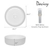 Davivy 14'' Round Vessel Sink with Pop Up Drain,Bathroom Vessel