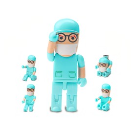 WooTeck 128GB Doctor Surgeon Robot USB Flash Drive Memory Stick Pendrive with Giftbox
