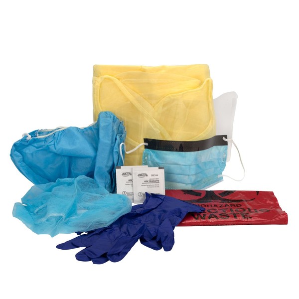 First Aid Only 00701 10 Piece Spill CleanUp Apparel Refill Kit, For Large Industrial BBP Cabinet