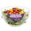 GAC Elegant Large Glass Serving Bowl with Designed with Gold