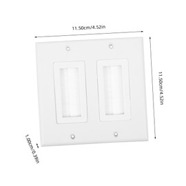 COHEALI Dual Port Brush Wall Plate Insert for Cable Management Compact Design to Hide Wires in Wall Durable Multimedia Panel for Home Office Use Versatile for Device Connections