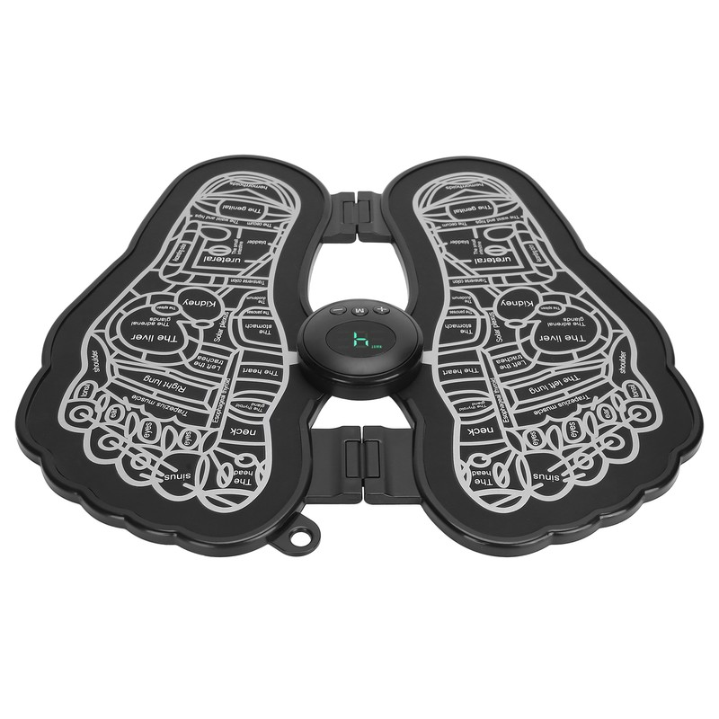 Rechargeable EMS Foot Massage Pad Foldable Adjustable Foot Massager Stimulator