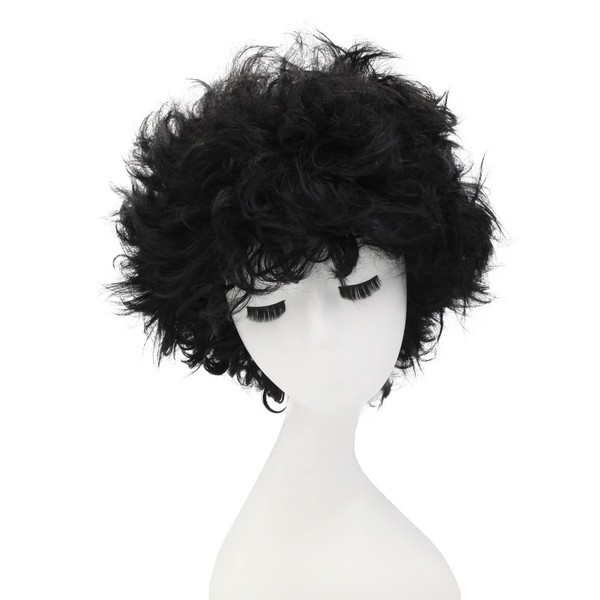 Fujitatsu QB-1 Afro Wig, Perm, Bomber, Heat Resistant, Cosplay, Wig,