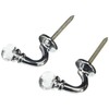 SPEEDY Accessories Crystal Palma Curtain Tie Back Hooks, Wood,Stone, Chrome,