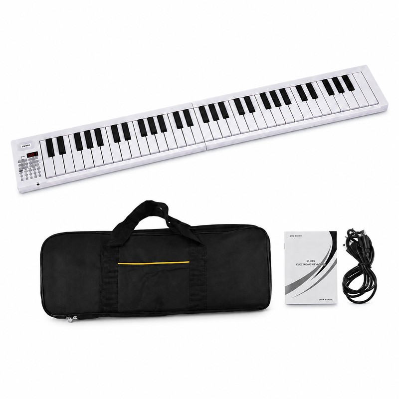 61-Key Foldable Piano Keyboard for Beginners – Portable Electronic Keyboard