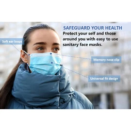 MEDCARE 50pcs Disposable Breathable 3 Ply/Ply Face Mask Filter Protection Earlooped Australia Adult Children Blue (Shipped from Australia)