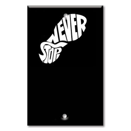 Art Plates - One Gang Blank Switch Plate Cover - Neve Stop - (Made in USA)