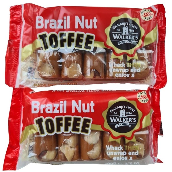 Walker's Nonsuch Brazil Nut Toffee 100g - pack of 2