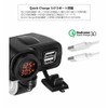 SHEAWA Motorcycle USB Charger, USB Power Supply, 2 USB Ports,