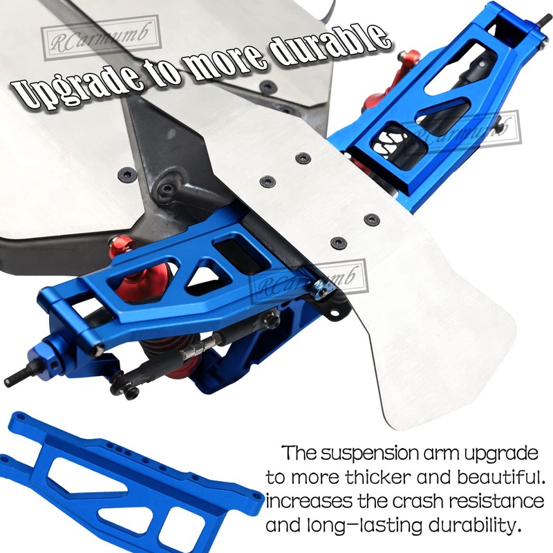 Rcarmumb Upgrades Part for 1/10 Rustler 4x4 BL-2S（#67164-4）,Alloy Front Rear
