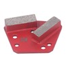 3Pcs Diamond Grinding Shoes 30 Grits Trapezoid Concrete Floor Cutting
